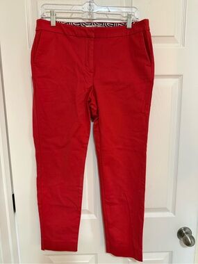 Boden Red Cropped Ankle Pants